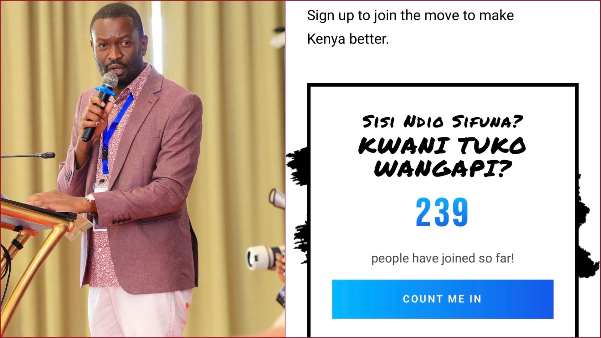 Nairobi senator Edwin Sifuna launched the Linda Mwananchi website on Friday, March 13.